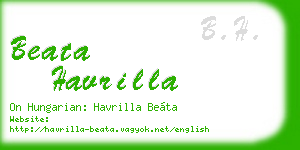 beata havrilla business card