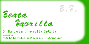 beata havrilla business card